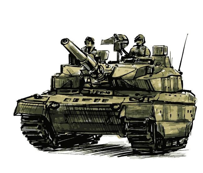 the-tank-at-battlefield-drawing-style-free-vector.jpg